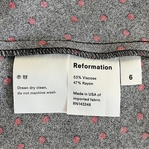 Reformation Talita Midi Dress Navy Blue and Red Tie Shoulders - Picture 14 of 15